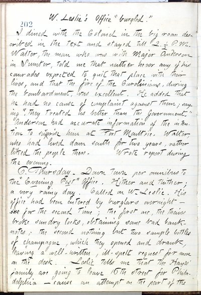 Thomas Butler Gunn Diaries- bind 16, side 224, 5. juni 1861 av Thomas Butler Gunn