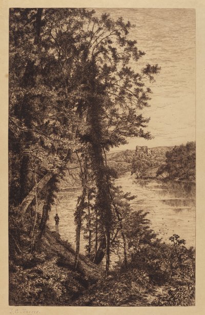 Uten tittel (Landskap med fisker) av Thomas C. Farrer