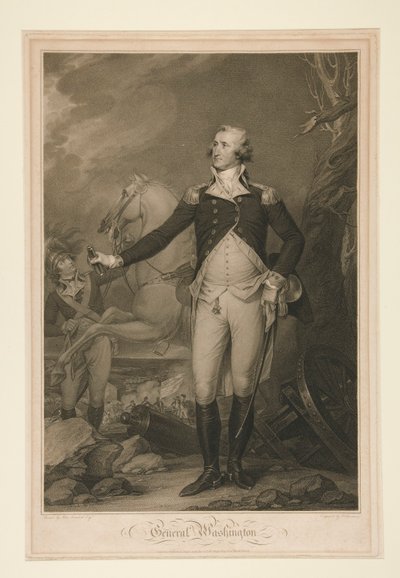 George Washington i slaget ved Trenton (1792) av Thomas Cheesman