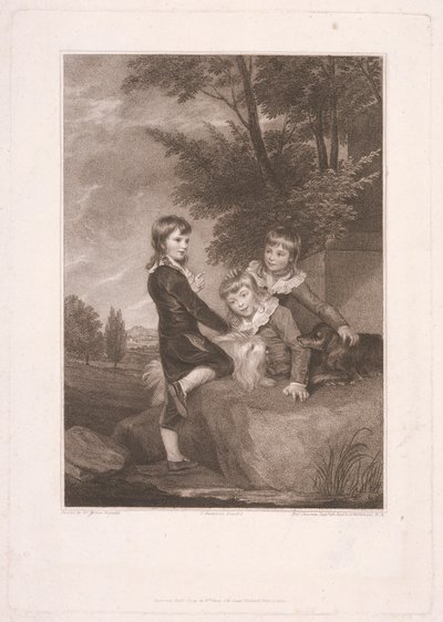 Thomas Philip tredje Lord Grantham, etterpå Earl De Grey, med brødrene hans, Frederick John og Philip av Thomas Cheesman