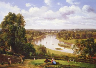 Utsikt over Themsen fra Richmond Hill av Thomas Christopher Hofland