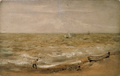 Strandscene, tidlig på 1800-tallet av Thomas Churchyard