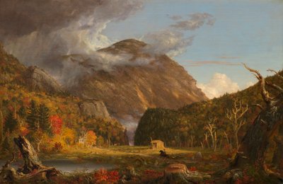En utsikt over fjellpasset kalt Notch of the White Mountains (Crawford Notch) av Thomas Cole