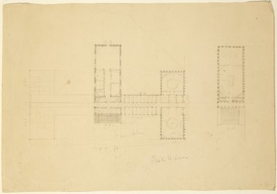 Grand Plan of Ohio State House, ca. 1838 av Thomas Cole