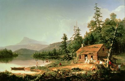 Hjem i skogen, 1847 av Thomas Cole