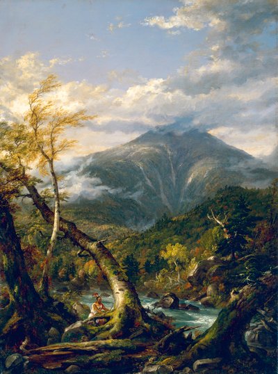 Mount Marcy fra Opalescent River av Thomas Cole