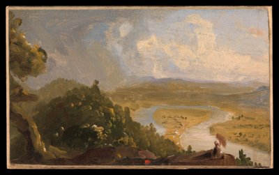 Skisse til Utsikt fra Mount Holyoke, Northampton, Massachusetts, etter et tordenvær (Elvesvingen) av Thomas Cole
