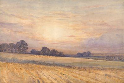 Landskap ved solnedgang av Thomas Collier
