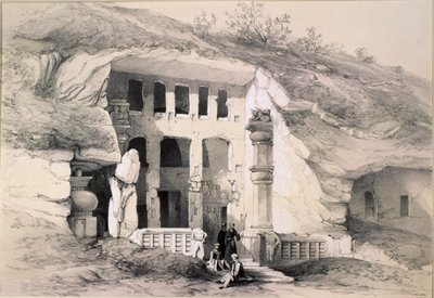 Kannari, Eksteriør av Great Chaitya Cave, 1845 av Thomas Colman Dibdin