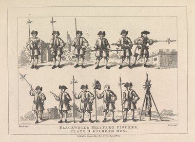 Blackwells militærfigurer, Plate II, Halberd Men av Thomas Cook