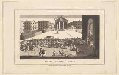 Richs Glory, or His Triumphant Entry into Covent Garden, desember 1732, 1. november 1809. av Thomas Cook