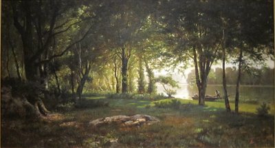 Landskap, elv og skog av Thomas Corwin Lindsay