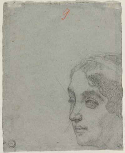 Head of a Woman verso, ca. 1857. av Thomas Couture
