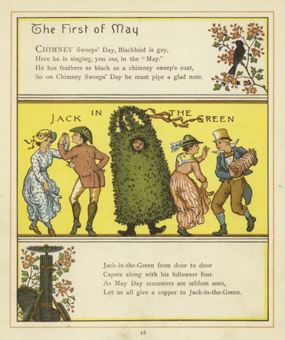 Verslinjer om 1. mai og Jack in the Green av Thomas Crane