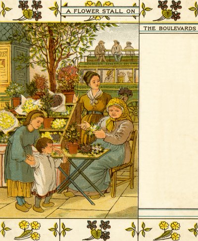 Paris blomsterbod i en av hovedgatene av Thomas Crane