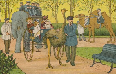 Paris: dyrehagen (farge litho) av Thomas Crane