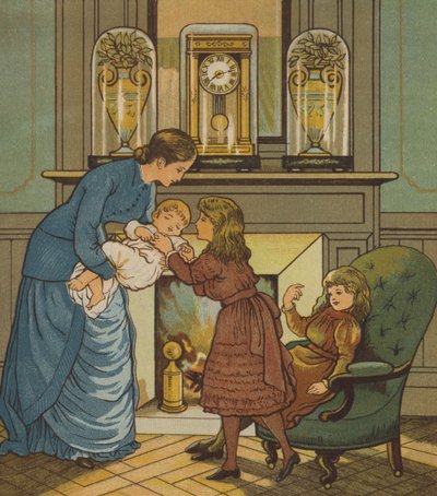 Rouen: "god natt" (farge litho) av Thomas Crane