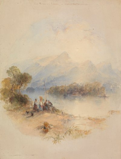 The Summer Bower, Derwent Water av Thomas Creswick