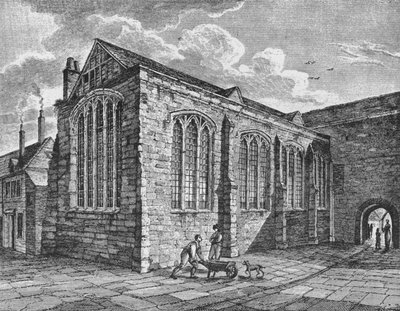 Nord-østutsikt over Chapel of the Holy Trinity, Leadenhall, City of London, c1825 1906 av Thomas Dale