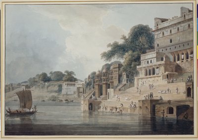 Dasashwamedh Ghat, Benaras av Thomas Daniell
