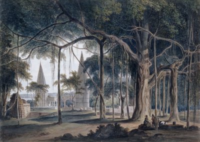 Hindutempler i Aghori, Uttar Pradesh, av Thomas Daniell