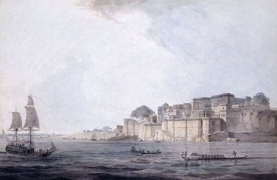 Ramnagar, nær Banaras [Varanasi], Uttar Pradesh, S.O. 1788-9 av Thomas Daniell