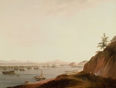 Frakt på Whampoa-elven (olje på lerret) av Thomas Daniell