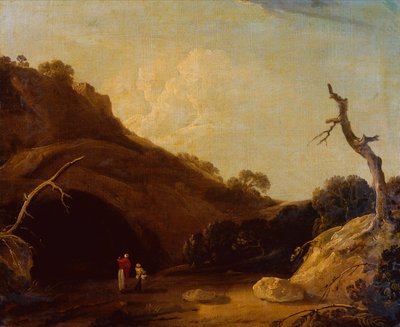 Inngangen til en hule nær Gyah (olje på lerret) av Thomas Daniell