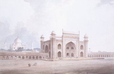 Porten til Taj Mahal, Agra, Uttar Pradesh, av Thomas Daniell