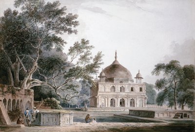 Mausoleet til Prince Khusrau, Allahabad, Uttar Pradesh, av Thomas Daniell