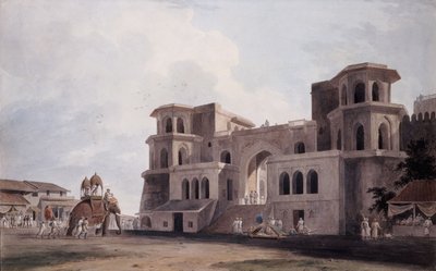 Panch Mahal-porten, Lucknow, Uttar Pradesh, ca. 1789 av Thomas Daniell