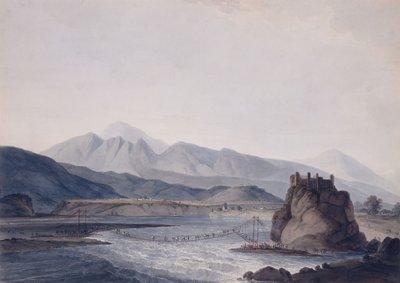 Rope Bridge, Srinagar, Garhwal, Uttar Pradesh, av Thomas Daniell