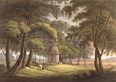 The Tomb of a Moorish Lady, Bengal, gravert av Joseph Constantine Stadler (fl.1780-1812) pub. av Edward Orme (1774-c.1820) 1803 (litho) av Thomas Daniell