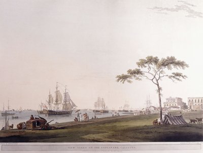Utsikt tatt på Esplanade, Calcutta, 1797 av Thomas Daniell