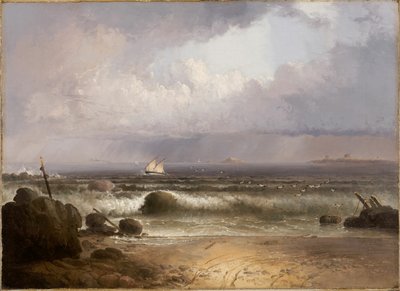 Kommer Squall Nahant Beach med en sommerdusj, 1835. av Thomas Doughty