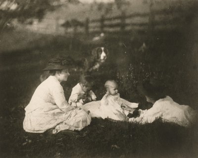 [Frances, Artie og Tom Crowell og Susan Macdowell i Avondale, PA.] av Thomas Eakins