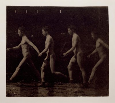 Marey Wheel-fotografier av uidentifisert modell, 1884. av Thomas Eakins