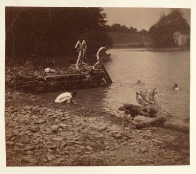 Studie for svømming, 1883. av Thomas Eakins