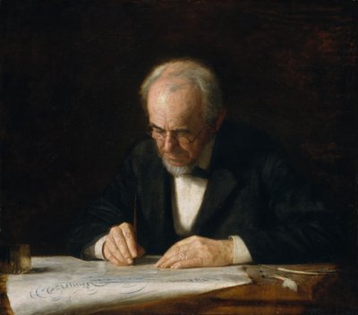 The Writing Master, 1882. av Thomas Eakins