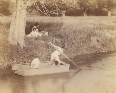 Two Boys Playing at the Creek, 4. juli 1883, 1883. av Thomas Eakins