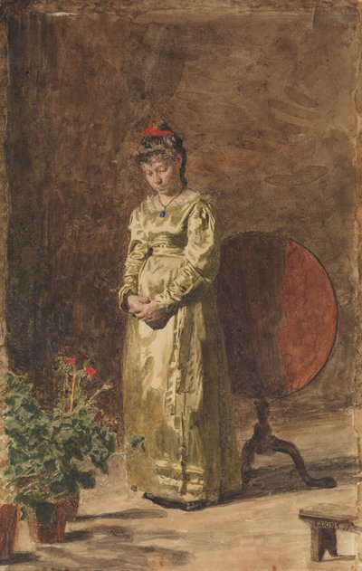 Ung jente mediterer, 1877. av Thomas Eakins