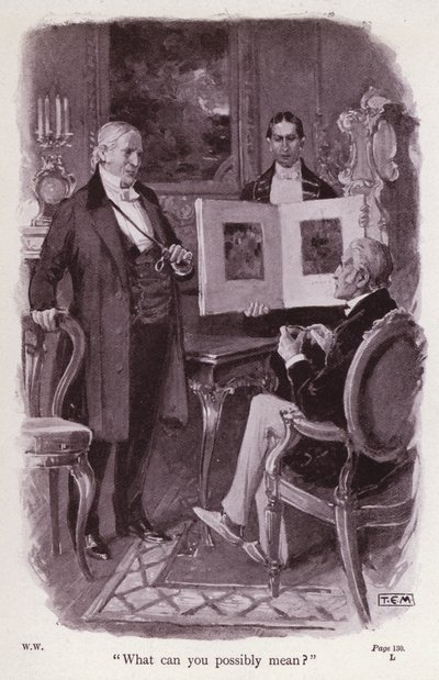 Illustrasjon for The Woman In White av Wilkie Collins (litho) av Thomas Eyre Macklin