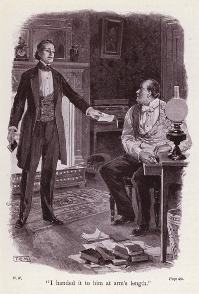 Illustrasjon for The Woman In White av Wilkie Collins (litho) av Thomas Eyre Macklin
