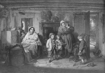 The Mitherless Bairn, c1893, 1911 av Thomas Faed