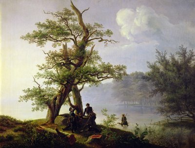 Jakt på vannfugler, 1828 av Thomas Fearnley