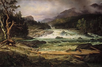 Labrofossen near Kongsberg av Thomas Fearnley