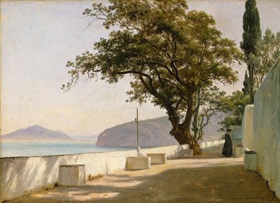 Terrasse med eik, Sorrento av Thomas Fearnley