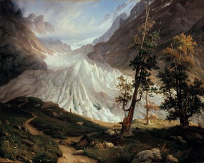 Nedre Grindelwald-breen av Thomas Fearnley