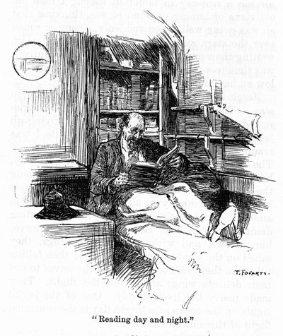 Portrett av kaptein Joshua Slocum (1844-1909) som foretok den første verdensomvisningen i 1895. Tegning av Thomas Fogarty (1873-1938) 20. århundre av Thomas Fogarty