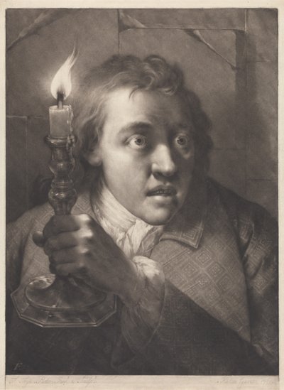 Mann mit Kerze av Thomas Frye